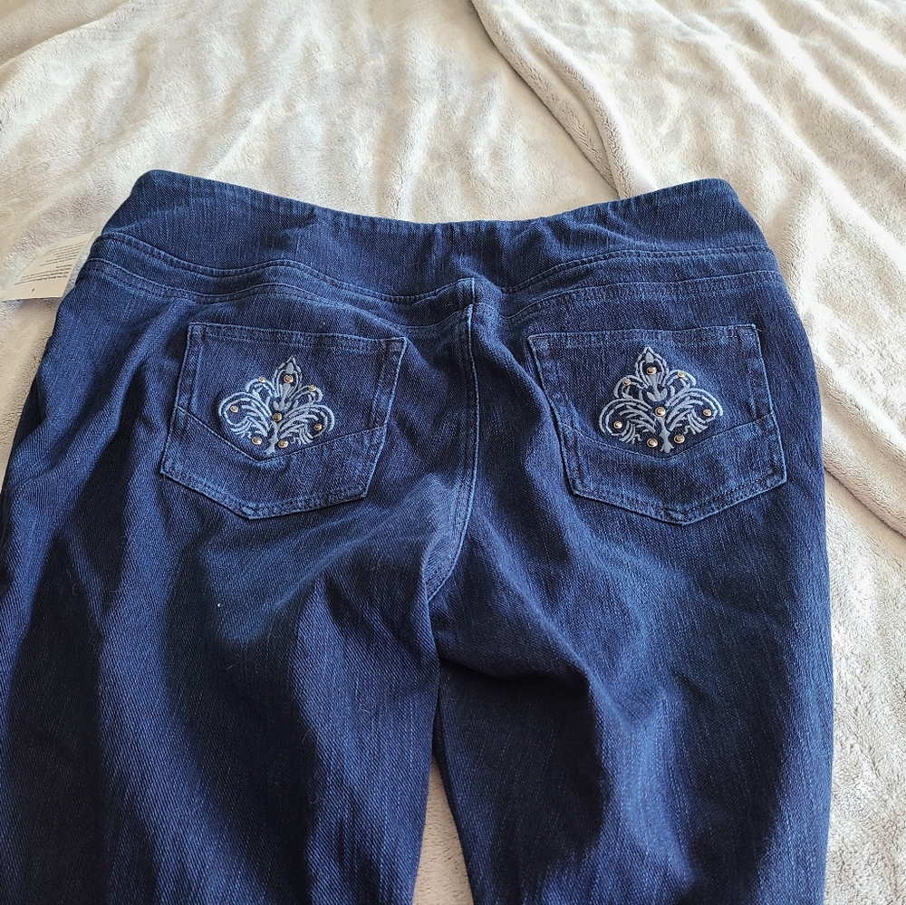 Belle by Kim Gravel Flexibelle Jeans with Embroidery